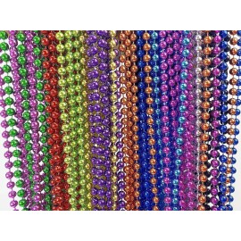GiftExpress 288 pack Mardi Gras Beads Bulk, Mardi Gras Beads Necklaces Assortment, Throw Beads in Bulk, Gasparilla beads
