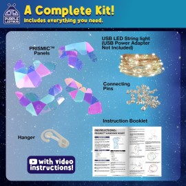 Prismic Heart-Shaped DIY Lantern Craft Kit - Brithday Gifts for Kids 8-12, Gifts for 8-12 Years Old Summer, 3D Light-Up Room Decor for Girls, Creative Night Light Arts & Crafts Set for Kids