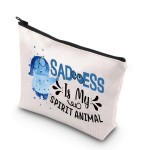 JNIAP Emotion Movie Makeup Bag Cartoon Movie Gifts Cartoon Lover Gifts Emotions Feeling Emotional Zipper Pouch(Sadnes spirit)