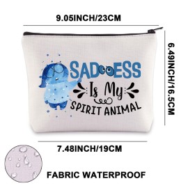 JNIAP Emotion Movie Makeup Bag Cartoon Movie Gifts Cartoon Lover Gifts Emotions Feeling Emotional Zipper Pouch(Sadnes spirit)