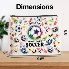 YeleY Soccer Lovers Gifts Makeup Bag Gift Soccer Gifts for Soccer Players Team Fans Just a Girl Who Loves Soccer Cosmetic Makeup Bag YeleY Soccer Lovers Gifts Makeup Bag Gift Soccer Gifts for Soccer Players Team Fans Just a Girl Who Loves Soccer Cosmetic Makeup Bag