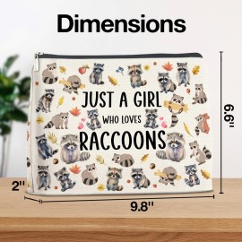 YeleY Funny Raccoon Makeup Bag - Gift for Lovers, Just a Girl Who Loves Raccoons - Cosmetic Bag for Girls, Sister, Bestie, Daughter YeleY Funny Raccoon Makeup Bag - Gift for Lovers, Just a Girl Who Loves Raccoons - Cosmetic Bag for Girls, Sister, Bestie, Daughter
