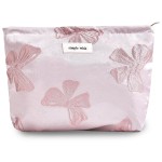 Sminra Makeup Bag Cosmetic bags Canvas Zipper Pouch for Women, Cute Coquette Large Preppy Pencil Purse Toiletry Bag Organizer Travel accessories (Medium Pink Bow, Large)