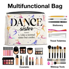 YeleY Dancing Gifts for Women Girls, Dance Sister Makeup Bag, Dance Lover Gift for Dancer Dance Teacher, Ballet Dancer Gift Cosmetic Bag, Dance Teams Gifts Makeup Zipper Pouch YeleY Dancing Gifts for Women Girls, Dance Sister Makeup Bag, Dance Lover Gift for Dancer Dance Teacher, Ballet Dancer Gift Cosmetic Bag, Dance Teams Gifts Makeup Zipper Pouch