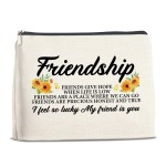 YeleY Friendship Gifts for Women Friends, Best Friends Makeup Bag for Birthday Christmas Graduation, Friendship Cosmetic Makeup Bag Gift