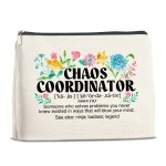 YeleY Chaos Coordinator Makeup Bag Gifts, Thank You Gifts for Mom Sister Boss Lady Coworker Friend Teacher, Appreciation Gift Cosmetic Bag