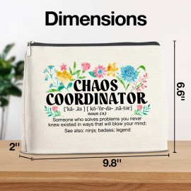 YeleY Chaos Coordinator Makeup Bag Gifts, Thank You Gifts for Mom Sister Boss Lady Coworker Friend Teacher, Appreciation Gift Cosmetic Bag YeleY Chaos Coordinator Makeup Bag Gifts, Thank You Gifts for Mom Sister Boss Lady Coworker Friend Teacher, Appreciation Gift Cosmetic Bag
