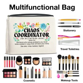 YeleY Chaos Coordinator Makeup Bag Gifts, Thank You Gifts for Mom Sister Boss Lady Coworker Friend Teacher, Appreciation Gift Cosmetic Bag YeleY Chaos Coordinator Makeup Bag Gifts, Thank You Gifts for Mom Sister Boss Lady Coworker Friend Teacher, Appreciation Gift Cosmetic Bag