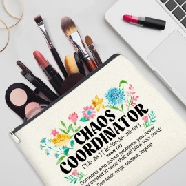 YeleY Chaos Coordinator Makeup Bag Gifts, Thank You Gifts for Mom Sister Boss Lady Coworker Friend Teacher, Appreciation Gift Cosmetic Bag YeleY Chaos Coordinator Makeup Bag Gifts, Thank You Gifts for Mom Sister Boss Lady Coworker Friend Teacher, Appreciation Gift Cosmetic Bag