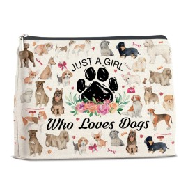 YeleY Funny Dog Lovers Gifts Dog Makeup Bag Gifts for Dog Owner Dog Mom Cosmetic Makeup Bag Christmas Birthday Gift for Teen Girls Sister BFF Bestie Daughter