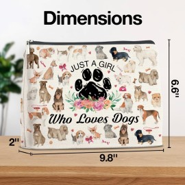 YeleY Funny Dog Lovers Gifts Dog Makeup Bag Gifts for Dog Owner Dog Mom Cosmetic Makeup Bag Christmas Birthday Gift for Teen Girls Sister BFF Bestie Daughter