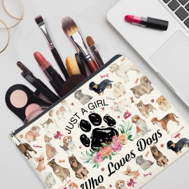 YeleY Funny Dog Lovers Gifts Dog Makeup Bag Gifts for Dog Owner Dog Mom Cosmetic Makeup Bag Christmas Birthday Gift for Teen Girls Sister BFF Bestie Daughter