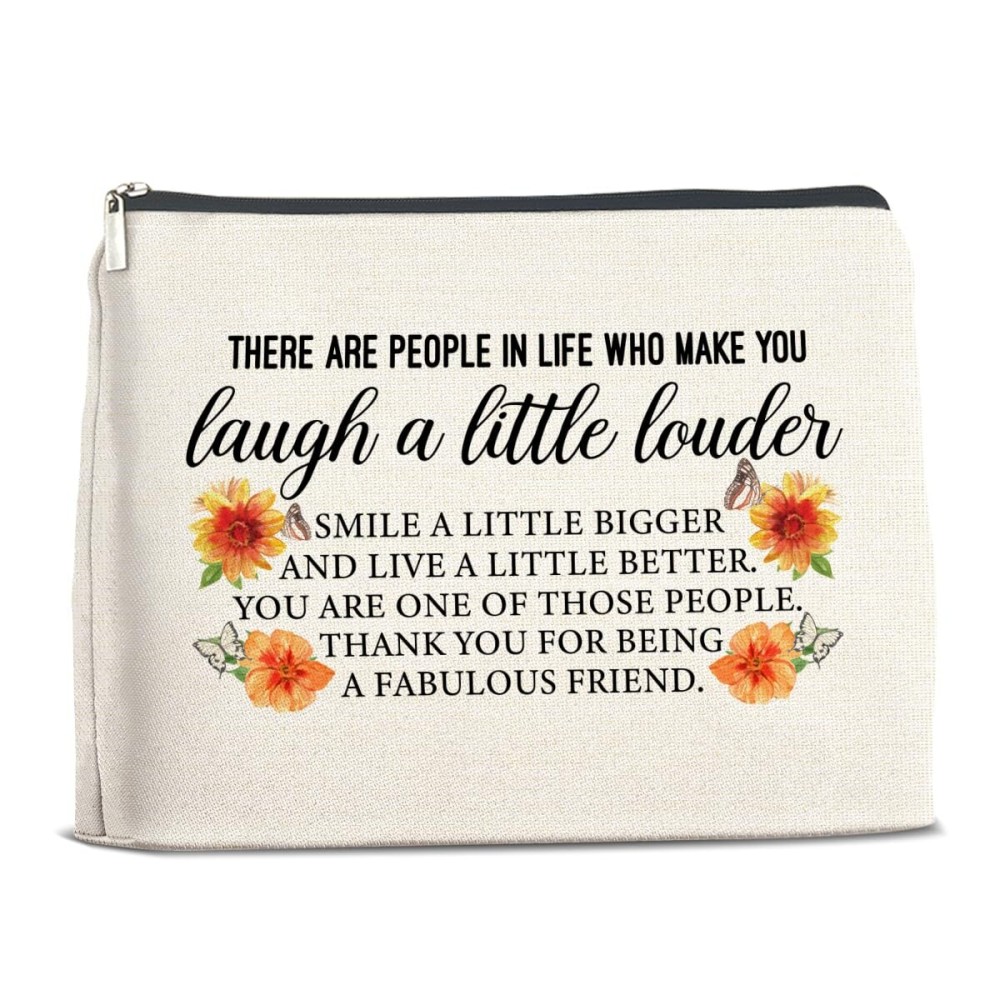 YeleY Friend Gifts for Women Girls, Friendship Makeup Bag Gifts for Bestie Sister BFF, Gift for Best Friend Cosmetic Bag, Fabulous Friend Zipper Pouch