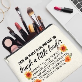 YeleY Friend Gifts for Women Girls, Friendship Makeup Bag Gifts for Bestie Sister BFF, Gift for Best Friend Cosmetic Bag, Fabulous Friend Zipper Pouch