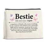 YeleY Bestie Gifts, Friendship Makeup Bag Gifts for Women Friends Soul Sister BFF Bestie, Best Friends Cosmetic Bag Pouch