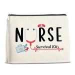 YeleY Nurse Gifts for Women, Nurse Makeup Bag Gift for Nursing Student Nurse Nurse Accessories New Nurse, Nurse Survival Kit Cosmetic Makeup Bag, Nursing Gift Zipper Pouch