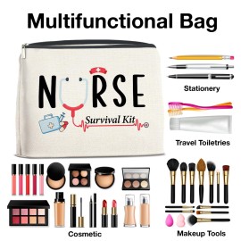 YeleY Nurse Gifts for Women, Nurse Makeup Bag Gift for Nursing Student Nurse Nurse Accessories New Nurse, Nurse Survival Kit Cosmetic Makeup Bag, Nursing Gift Zipper Pouch