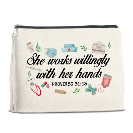 YeleY Gifts for Nurse, Nurse Appreciation Gift Makeup Bag, Thank You Gift for Nurse Cosmetic Bag Nursing Gift Makeup Zipper Pouch