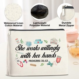 YeleY Gifts for Nurse, Nurse Appreciation Gift Makeup Bag, Thank You Gift for Nurse Cosmetic Bag Nursing Gift Makeup Zipper Pouch YeleY Gifts for Nurse, Nurse Appreciation Gift Makeup Bag, Thank You Gift for Nurse Cosmetic Bag Nursing Gift Makeup Zipper Pouch