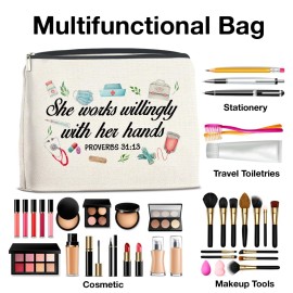 YeleY Gifts for Nurse, Nurse Appreciation Gift Makeup Bag, Thank You Gift for Nurse Cosmetic Bag Nursing Gift Makeup Zipper Pouch YeleY Gifts for Nurse, Nurse Appreciation Gift Makeup Bag, Thank You Gift for Nurse Cosmetic Bag Nursing Gift Makeup Zipper Pouch