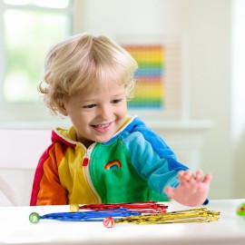 Leyndo 200 Pcs Comet Balls Rubber Bouncy Balls Bulk with Colorful Streamers Mini Ball with Tail for Birthday Party Favors Piata Goodie Bag Stuffers, Assorted Colors