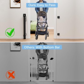 Retractable Baby Gates for Stairs No Drill, PRObebi Retractable Dog Gate Indoor Extends to 54 Wide 34 Tall, Child Gates for Doorways, Stair Gate Use for Outdoor, Hallways, Doorways, Deck, Porch