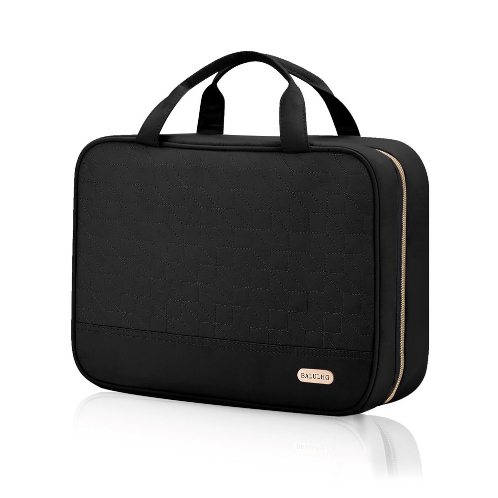 BALULHG Travel Toiletry Bag for Women with Hanging Hook Traveling Essentials Organizer Water-Resistant Hanging Makeup and Toiletry Bag for Cosmetic Toiletries Make-Up,039-Small-Black