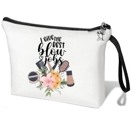 LANJU Hairdresser Gifts Hair Stylist Gifts hairstylist Makeup Bag Hair Dresser Gifts for Women hairdresser Cosmetic Bag Gifts for Hair Stylist Female (white Hairdresser Gifts)