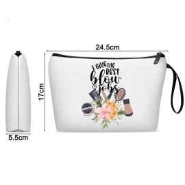LANJU Hairdresser Gifts Hair Stylist Gifts hairstylist Makeup Bag Hair Dresser Gifts for Women hairdresser Cosmetic Bag Gifts for Hair Stylist Female (white Hairdresser Gifts)