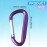 Cute Carabiner Clip, 3 Aluminum Alloy Caribeener D Ring, Spring Snap Hook for Keychain Clip(2pack Purple)