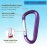 Cute Carabiner Clip, 3 Aluminum Alloy Caribeener D Ring, Spring Snap Hook for Keychain Clip(2pack Purple)