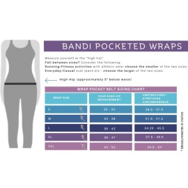 BANDI Pocketed Wraps - Your Secure, Comfortable, and Versatile Accessory for an Active Lifestyle, Perfect for Travel, Fitness, and Daily Activities (Capri, X-Large)