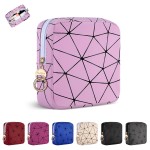 Playexen 4.5 inch Mini Makeup Bag, Small Cosmetics Bag for Purse with Ring Buckle, Portable Travel Makeup Pouch for Women Girls (Pink, Small)