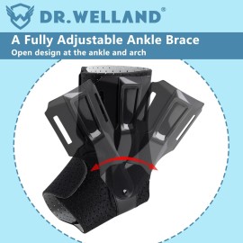 Dr.Welland Ankle Brace with Side Stabilizers -Adjustable Ankle Support for Sprains, Sports Injuries, Plantar Fasciitis, Injury Recovery, Best Ankle Support for Running, Basketball, Volleyball (Large) Dr.Welland Ankle Brace with Side Stabilizers -Adjustable Ankle Support for Sprains, Sports Injuries, Plantar Fasciitis, Injury Recovery, Best Ankle Support for Running, Basketball, Volleyball (Large)