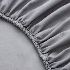 NTBED 4 Pieces Construction Toddler Bedding Set for Baby Boys,Tree Truck Vehicles Excavator Cars Printed, Includes Comforter, Flat Sheet, Fitted Sheet and Pillowcase,Light Grey