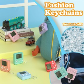 DJMUMU 18PCS Video Game Keychain 6 Colors Gamer Kids Party Favors Bulk Party Supplies for Kids Classroom Prizes