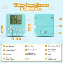 DJMUMU 18PCS Video Game Keychain 6 Colors Gamer Kids Party Favors Bulk Party Supplies for Kids Classroom Prizes