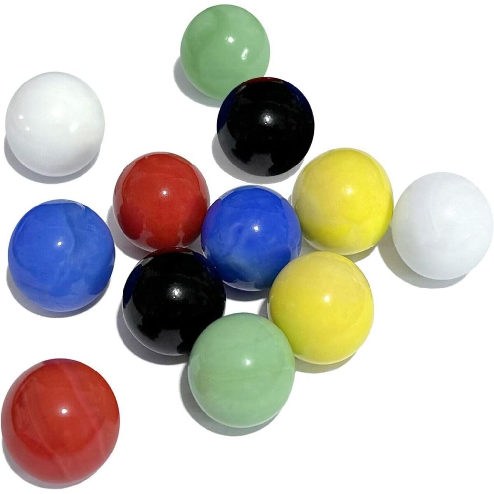 60 Pieces 0.63 Inch Glass Marbles for Marbles Game, Home Decoration, 6 Colors