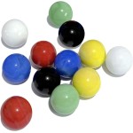 60 Pieces 0.63 Inch Glass Marbles for Marbles Game, Home Decoration, 6 Colors
