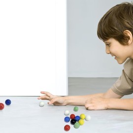 60 Pieces 0.63 Inch Glass Marbles for Marbles Game, Home Decoration, 6 Colors