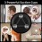 JJhxr LED 10X Travel Magnifying Mirror with Lights, Rechargeable 10X Travel Magnified Mirror, 4inch Pocket Makeup Magnification 3 Color Dimmable with Suction Cups and Scissors