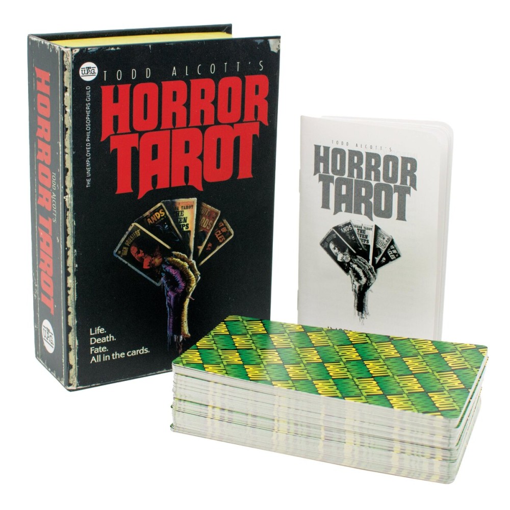 The Unemployed Philosophers Guild Todd Alcott\'s Horror Tarot - Deck with Illustrations Inspired by Macabre Literature and Spooky Pop Culture - Boxed Set with 78 Cards