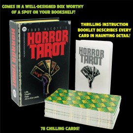 The Unemployed Philosophers Guild Todd Alcott\'s Horror Tarot - Deck with Illustrations Inspired by Macabre Literature and Spooky Pop Culture - Boxed Set with 78 Cards