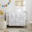 PINNKKU 3-Piece Crib Bedding Set for Boy Girls, Includes Crib Skirt, Blanket and Sheet, Baby Bedding, Pintuck Pinch Pleat White