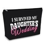 Mother Of The Bride Gift from Daughter Makeup Bag Wedding Gifts for Mother in Law Black Cosmetic Bag Wedding Keepsake Gift Engagement Announcement Bridal Shower Gifts for Bride\'s Mother Of The Bride