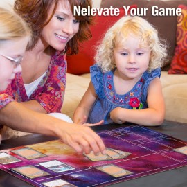 Biouai MTG Playmat for Magic The Gathering Play Mat, Stitched Playing Mat with Tube Case for MTG Card Game Playing (Purple Starry)