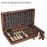 ELONGDI 15 Wooden Chess Set with Magnetic Pieces - Extra Queens - Folding Chessboard Portable Travel Tournament Chess Board Games for Adults Kids