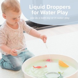 Inspire My Play 6 x Pastel Liquid Droppers For Kids Crafts - Sensory Play Pipettes for Kids - Sensory Play Toys and Accessories