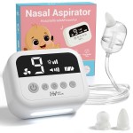 HEYVALUE Nasal Aspirator for Baby, Hospital Grade Nose Sucker with 9 Levels Suction, Night Light and Nursery Rhyme Soothing Function, Electric Nose Suction for Baby with Food-Grade Silicone Tips