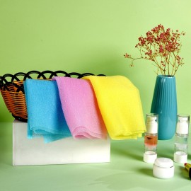 ARCH&M Exfoliating Washcloth Body Scrubber Back Scrubber for Shower Japanese Beauty Washcloth Bath Wash Cloth Korean Exfoliation Luffah Towel Net Sponge Loofah Body Scrub 3 Pack (Orange x 3)